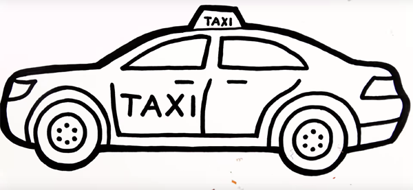 Раскраска такси