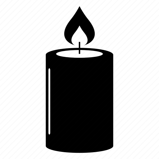 Черная свеча на белом фоне