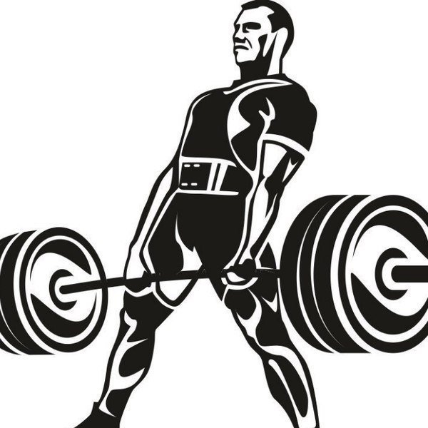 Пауэрлифтер вектор