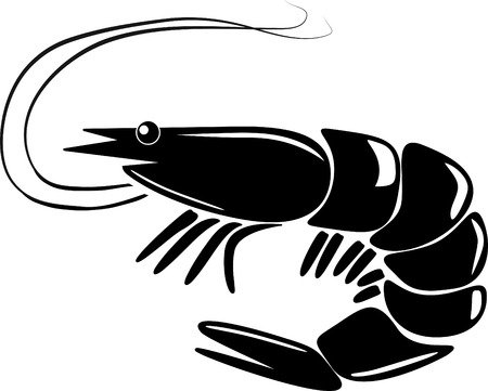 Креветка черно белая