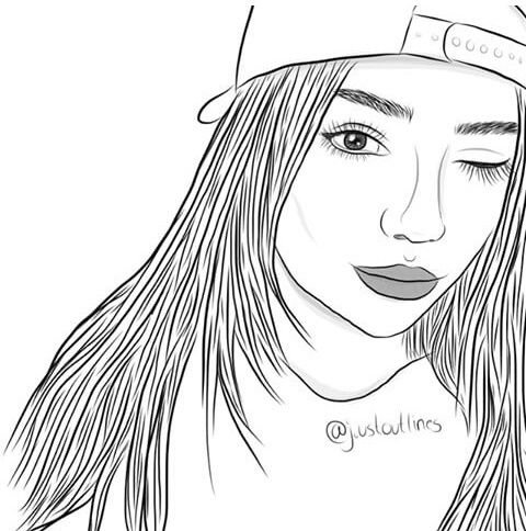 Инстасамка рисунок легко портрет