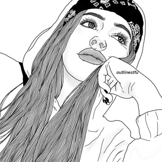 Раскраска дерзкая девушка