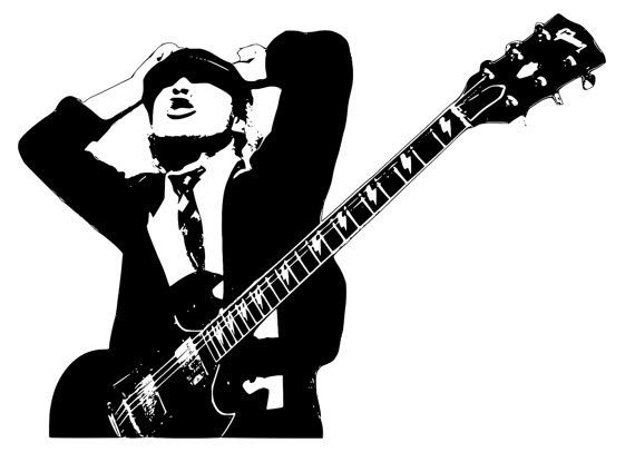 Рок музыкант Графика