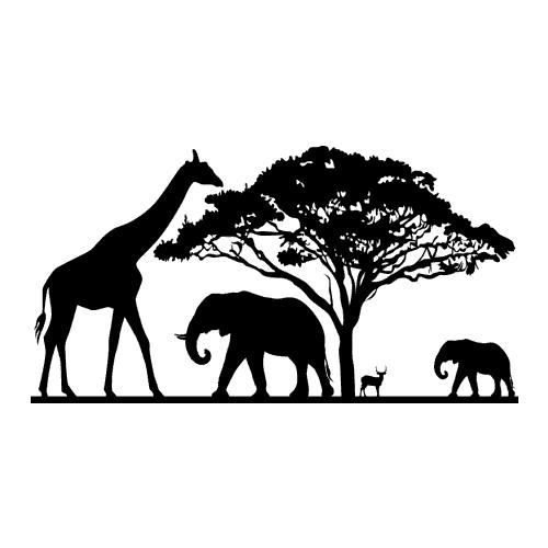Силуэты африканских животных