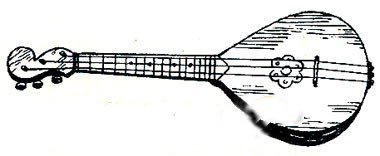 Домбра музыкальный инструмент раскраска