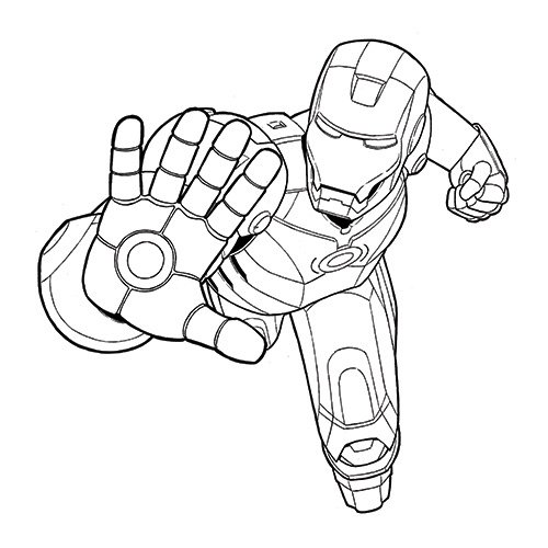 Рука железного человека раскраска