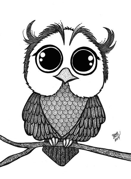 Эскиз милой Совы