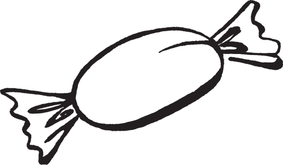 Конфетка раскраска для детей