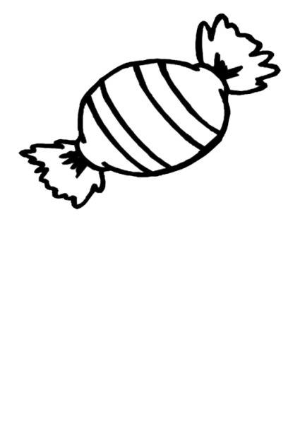 Раскраска крупная конфеты