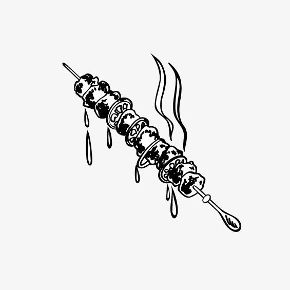 Шашлык нарисованный