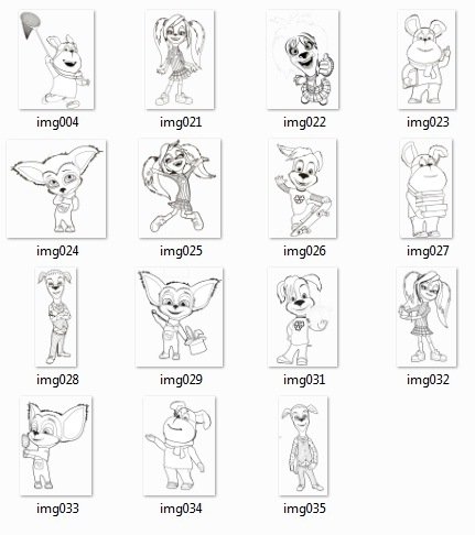 Барбоскины много на одном листе