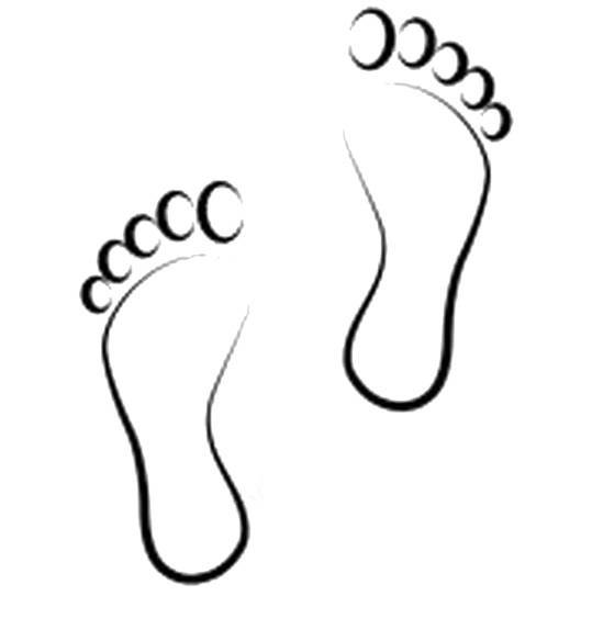 След ноги человека трафарет