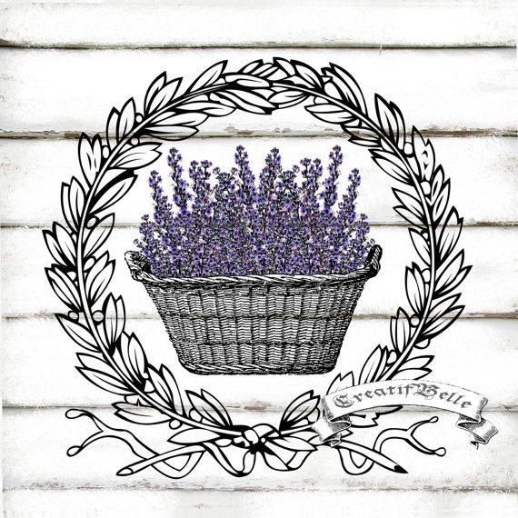 Распечатки для декупажа Лаванда