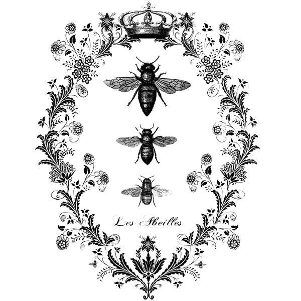 Этикетки для декупажа черно-белые