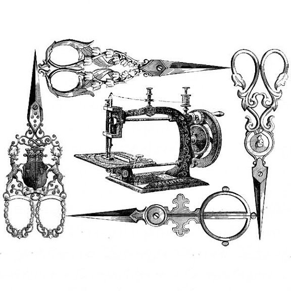 Швейная машинка стилизованная