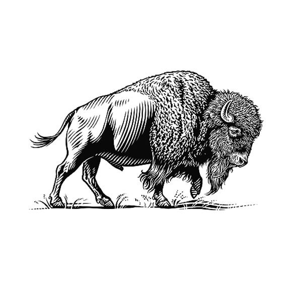 Стилизованное изображение буйвола