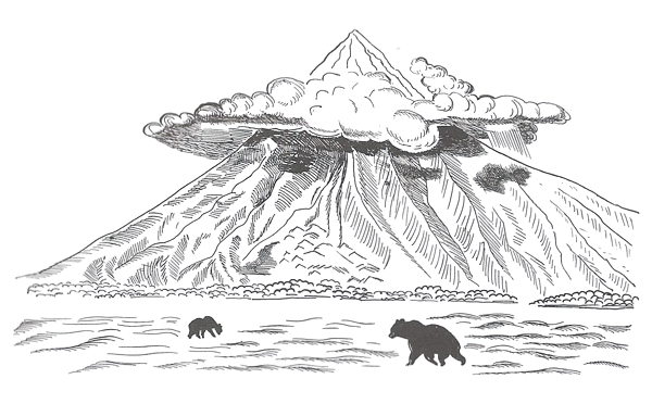 Вулканы Камчатки вектор