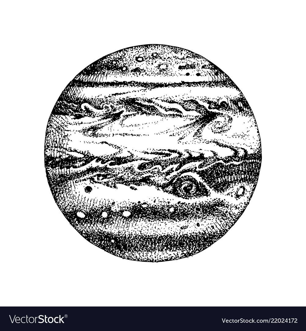 Эскиз планеты Юпитер