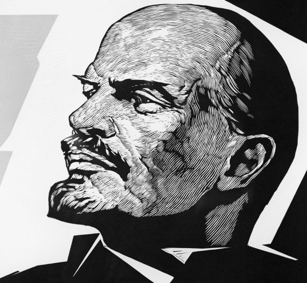 Ленин линогравюра