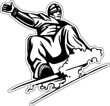 Трафарет сноубордиста