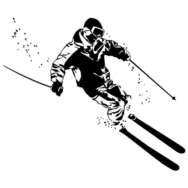 Горнолыжник вектор