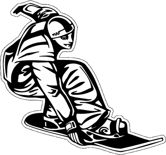 Трафарет сноубордиста