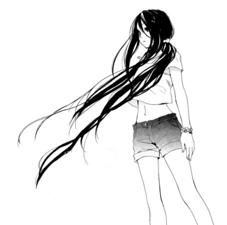 Аниме девушки с длинными волосами