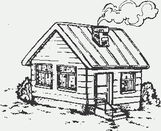 Сельский дом карандашом