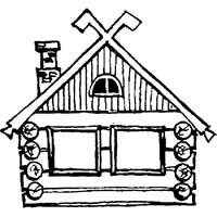 Изба раскраска для детей