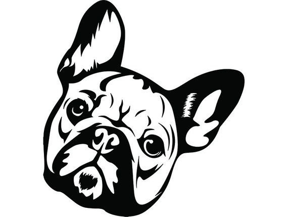 Трафарет французского бульдога