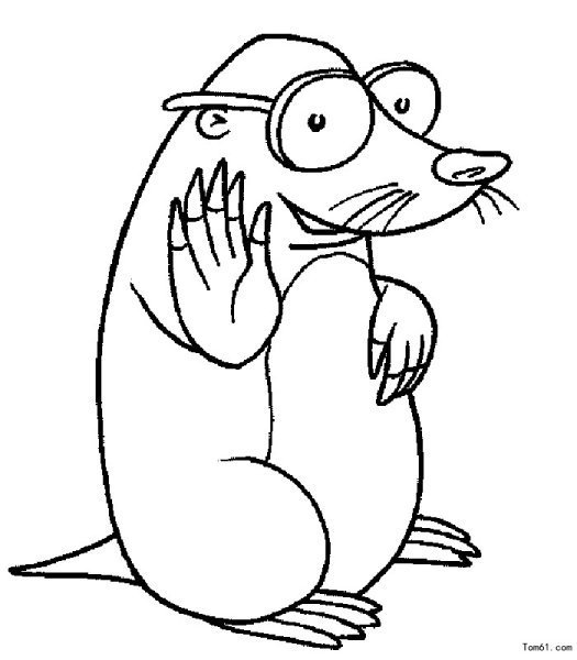 Крот раскраска