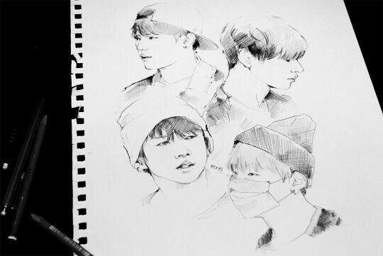 Ким Тэхен раскраска