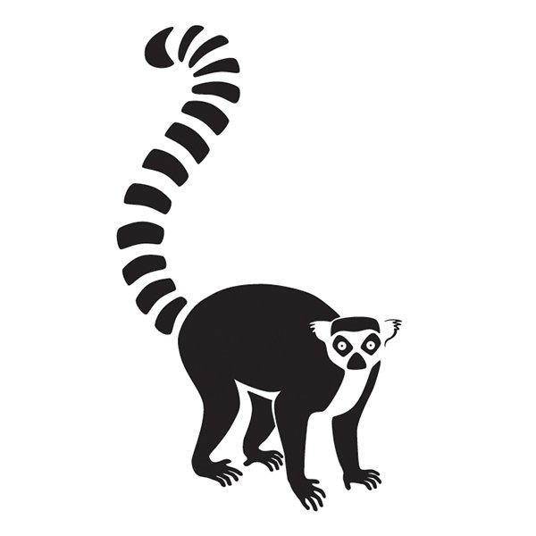 Лемур силуэт