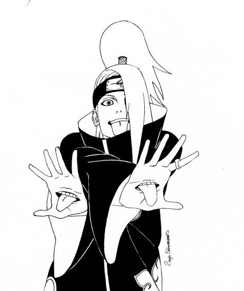 Дейдара из манги Наруто