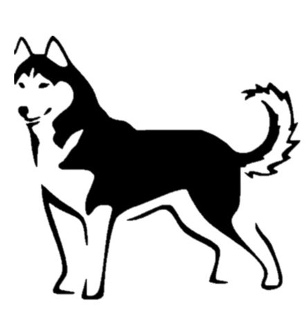 Западно Сибирская лайка силуэт