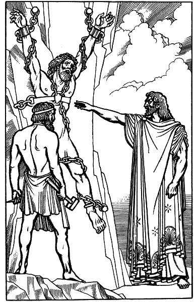 Мифы древней Греции иллюстрации Прометей