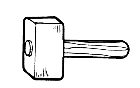 Эскиз деревянного молотка