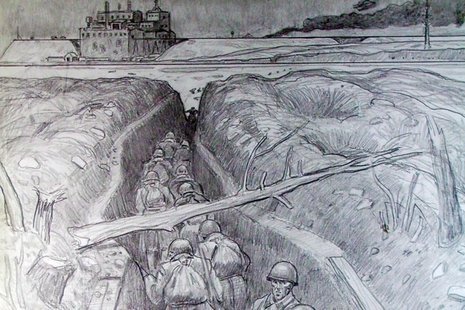 Рисунок на тему война карандашом