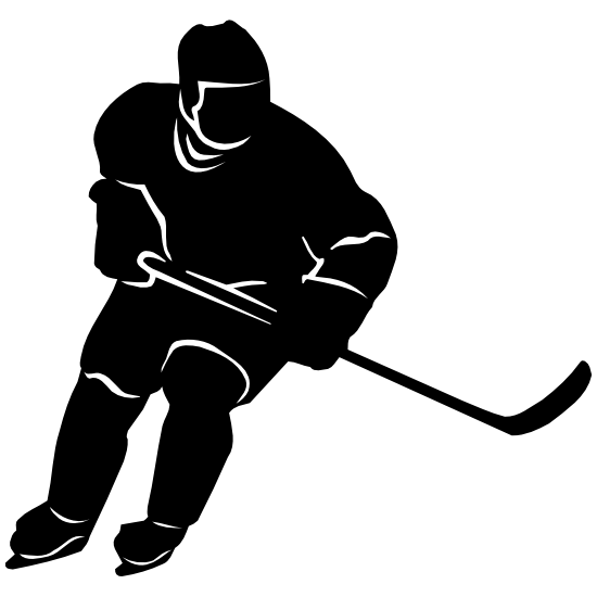 Хоккеист вектор силует