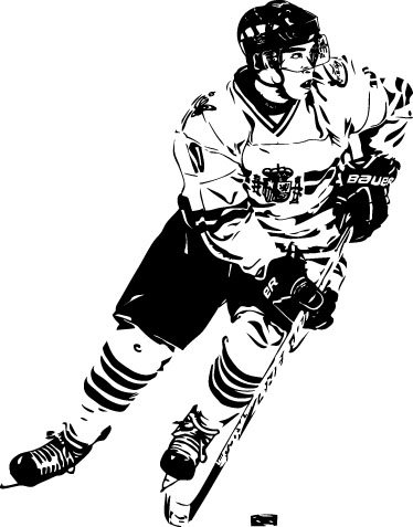 Эскиз хоккеиста