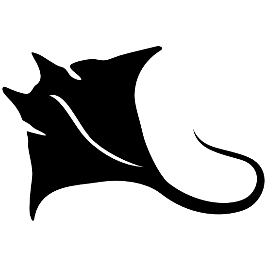 Морской Скат силуэт