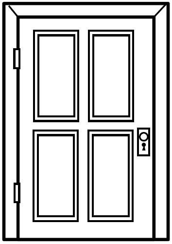 Дверь раскраска