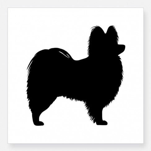 Силуэт собаки Папильон