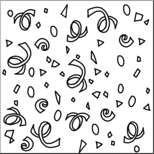 Трафарет конфетти