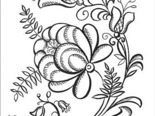 Роспись Гжель посуда раскраска