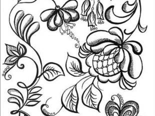 Гжель раскраска для детей