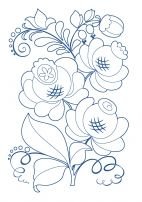 Раскраска Гжельская роспись посуды