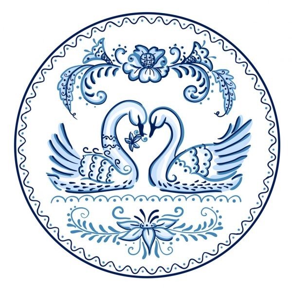 Чайник Гжель рисунок