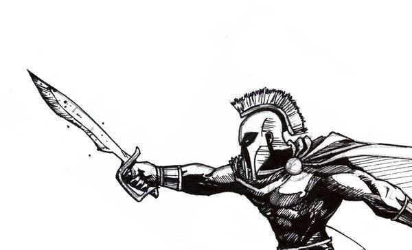 Гладиатор Спартак эскиз