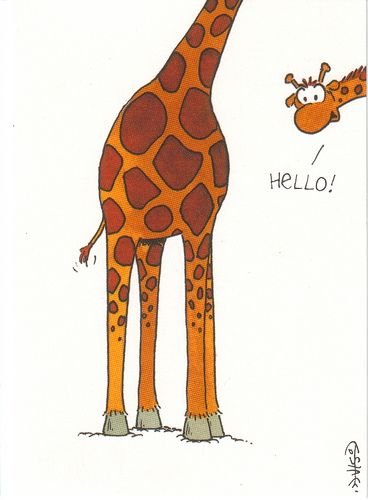 Смешной Жираф рисунок